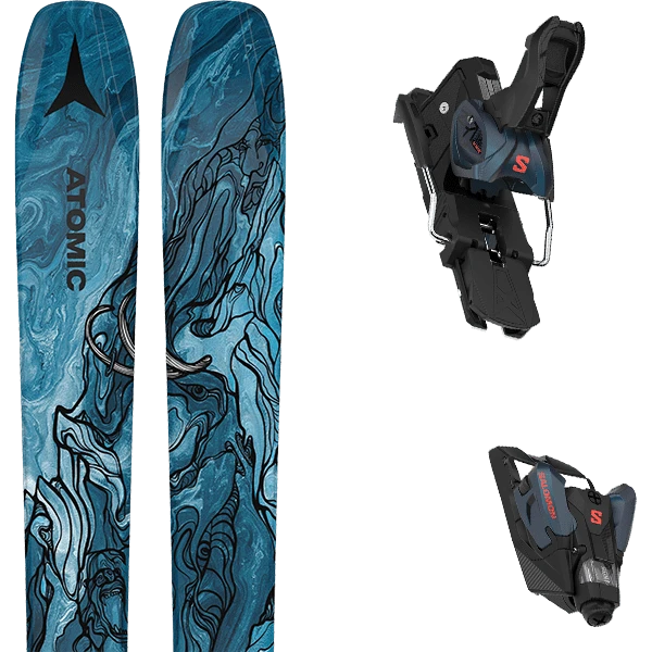 ATOMIC BENT 90 METALIC BLUE/GREY + SALOMON STRIVE 16 GW IRIDESCENT